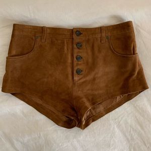 Free people leather shorts